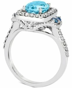 Le Vian Multi-Gemstone (1-7/8 Ct. T.w.) & Nude Diamond (5/8 Ct. T.w.) Halo Ring In 14k White Gold -rings shop 19454314 fpx