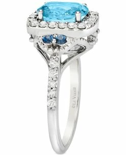 Le Vian Multi-Gemstone (1-7/8 Ct. T.w.) & Nude Diamond (5/8 Ct. T.w.) Halo Ring In 14k White Gold -rings shop 19454315 fpx