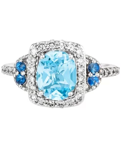 Le Vian Multi-Gemstone (1-7/8 Ct. T.w.) & Nude Diamond (5/8 Ct. T.w.) Halo Ring In 14k White Gold -rings shop 19454316 fpx