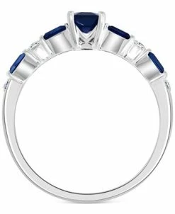EFFY Collection ® Sapphire (1-1/20 Ct. T.w.) & Diamond (1/20 Ct. T.w.) Ring In 14k White Gold -rings shop 19457166 fpx