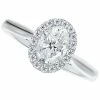 De Beers Forevermark Iamond Oval-Cut Halo Engagement Ring (7/8 Ct. T.w.) In 14k White Gold