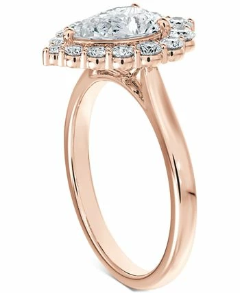 De Beers Forevermark Iamond Pear-Cut Halo Engagement Ring (7/8 Ct. T.w.) In 14k Rose Gold 3 De Beers Forevermark Iamond Pear-Cut Halo Engagement Ring (7/8 Ct. T.w.) In 14k Rose Gold - Image 3
