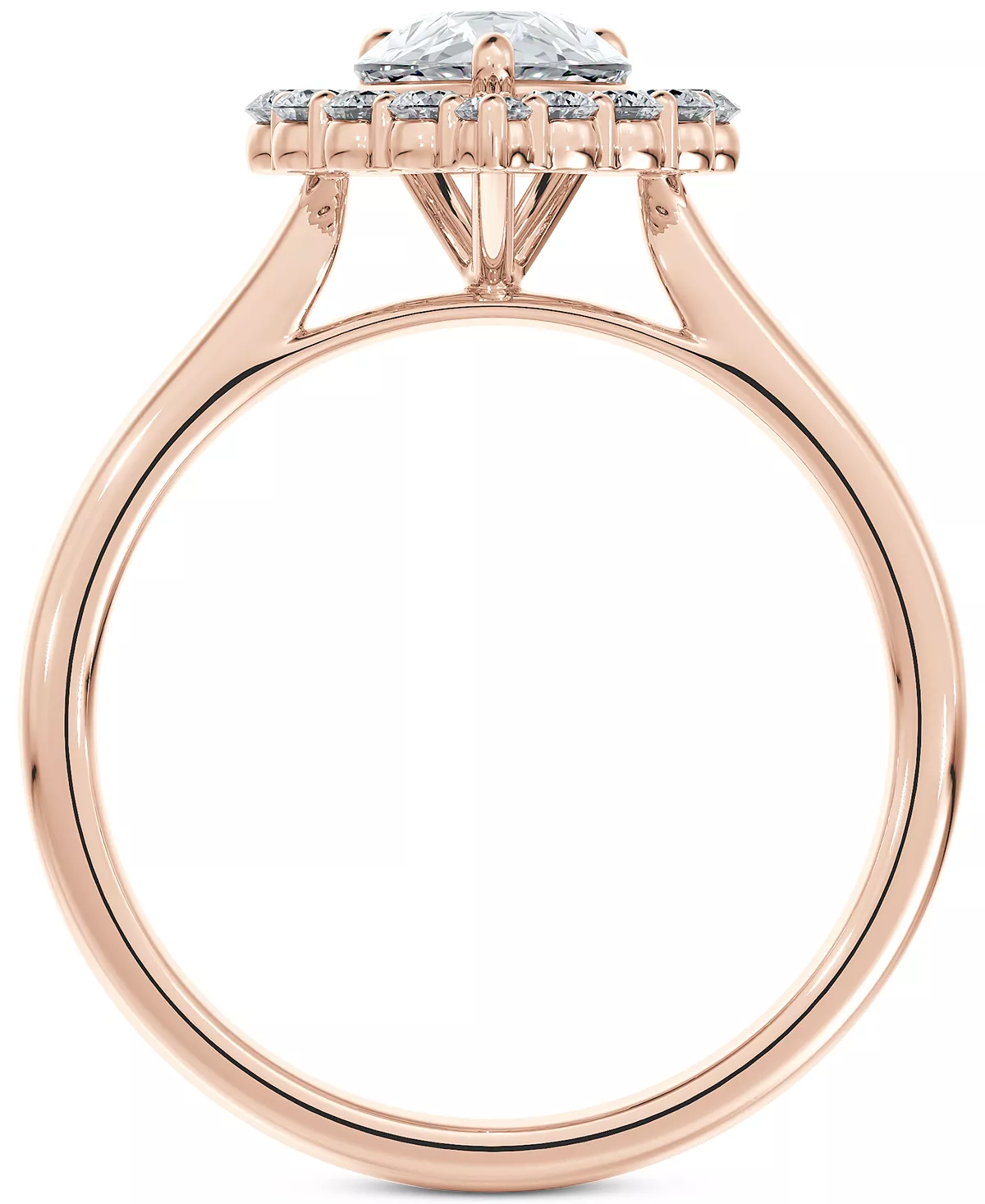 De Beers Forevermark Iamond Pear-Cut Halo Engagement Ring (7/8 Ct. T.w.) In 14k Rose Gold 4 De Beers Forevermark Iamond Pear-Cut Halo Engagement Ring (7/8 Ct. T.w.) In 14k Rose Gold - Image 4