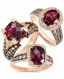 Le Vian Raspberry Rhodolite® (2 Ct. T.w.) And Diamond (5/8 Ct. T.w.) Ring In 14k Rose Gold -rings shop 19491366 fpx