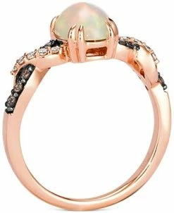 Le Vian Neopolitan Opal (1 Ct. T.w.) & Diamond (1/6 Ct. T.w.) Twist Ring In 14k Rose Gold -rings shop 19522423 fpx