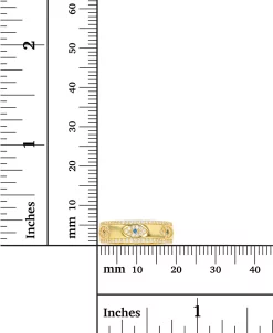 Macy's Cubic Zirconia Evil Eye Statement Ring In 14k Gold-Plated Sterling Silver -rings shop 19611649 fpx