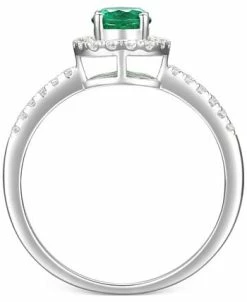 Macy's Sapphire (5/8 Ct. T.w.) & Diamond (1/5 Ct. T.w.) Halo Ring In 14k Gold (Also In Emerald & Ruby) -rings shop 19642867 fpx