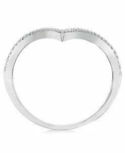 Wrapped Diamond V-Shaped Ring In 10k White Gold (1/6 Ct. T.w.), Created For Macy's 11 Wrapped Diamond V-Shaped Ring In 10k White Gold (1/6 Ct. T.w.), Created For Macy's -rings shop 19690952 fpx