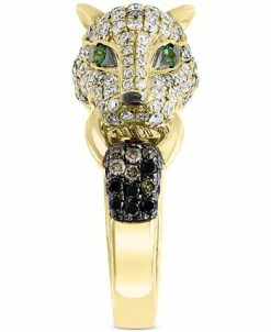EFFY Collection ® Diamond (2-1/8 Ct. T.w.) & Tsavorite (1/8 Ct. T.w.) Ombré Panther Ring In 14k Gold -rings shop 19906196 fpx