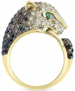 EFFY Collection ® Diamond (2-1/8 Ct. T.w.) & Tsavorite (1/8 Ct. T.w.) Ombré Panther Ring In 14k Gold -rings shop 19906197 fpx