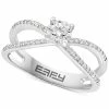 EFFY Collection ® Diamond Crisscross Solitaire Ring (5/8 Ct. T.w.) In 14k White Gold