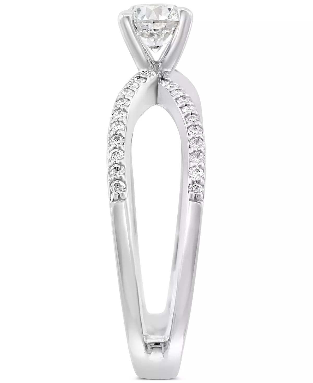 EFFY Collection ® Diamond Crisscross Solitaire Ring (5/8 Ct. T.w.) In 14k White Gold 5 EFFY Collection ® Diamond Crisscross Solitaire Ring (5/8 Ct. T.w.) In 14k White Gold - Image 5