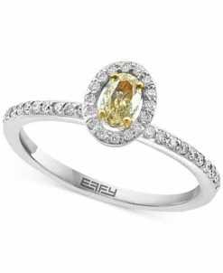 EFFY Collection ® Yellow & White Oval Halo Diamond Bridal Set (5/8 Ct. T.w.) In 14k Gold & White Gold 13 EFFY Collection ® Yellow & White Oval Halo Diamond Bridal Set (5/8 Ct. T.w.) In 14k Gold & White Gold -rings shop 19915495 fpx