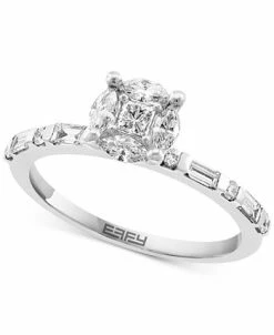 EFFY Collection ® Diamond Round Cluster Bridal Set (1-1/20 Ct. T.w.) In 14k White Gold 13 EFFY Collection ® Diamond Round Cluster Bridal Set (1-1/20 Ct. T.w.) In 14k White Gold -rings shop 19915538 fpx