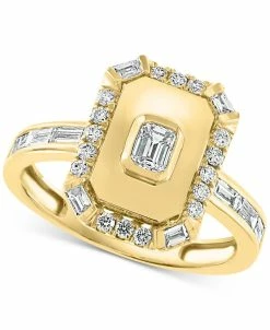 EFFY Collection ® Diamond Polished Rectangle Statement Ring (5/8 Ct. T.w.) In 14k Yellow Gold
