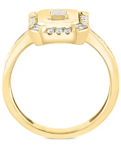 EFFY Collection ® Diamond Polished Rectangle Statement Ring (5/8 Ct. T.w.) In 14k Yellow Gold -rings shop 19951132 fpx