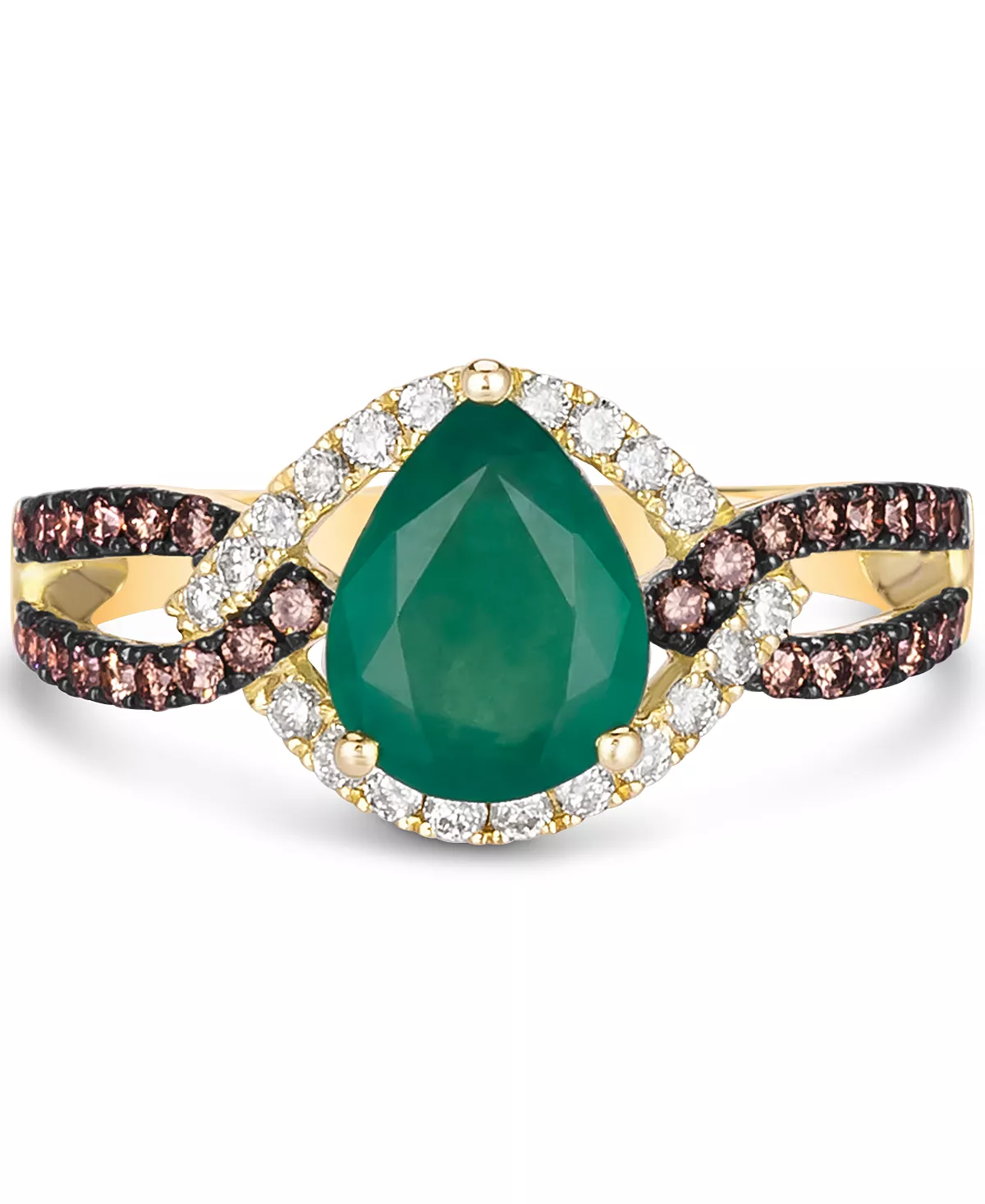 Le Vian New Emerald (1-1/2 Ct. T.w.) & Diamond (1/2 Ct. T.w.) Ring In 14k Gold 5 Le Vian New Emerald (1-1/2 Ct. T.w.) & Diamond (1/2 Ct. T.w.) Ring In 14k Gold - Image 5