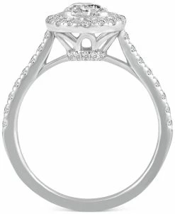 Macy's Diamond Halo Engagement Ring (1 Ct. T.w.) In 14k White, Yellow Or Rose Gold -rings shop 20075091 fpx