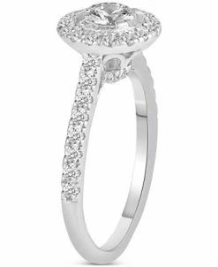 Macy's Diamond Halo Engagement Ring (1 Ct. T.w.) In 14k White, Yellow Or Rose Gold -rings shop 20075092 fpx