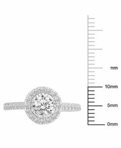 Macy's Diamond Halo Engagement Ring (1 Ct. T.w.) In 14k White, Yellow Or Rose Gold -rings shop 20075093 fpx