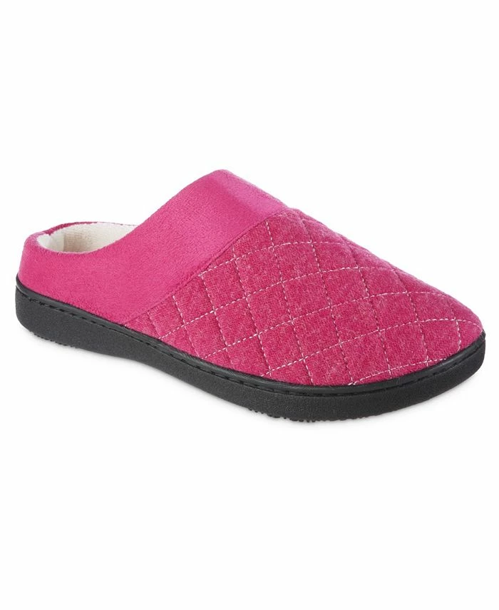Isotoner Signature Women's Diamond Quilted Morgan Hoodback Slippers 1 Isotoner Signature Women's Diamond Quilted Morgan Hoodback Slippers