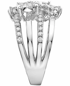 EFFY Collection ® Diamond Multirow Cluster Ring (1-1/5 Ct. T.w.) In 14k White Gold -rings shop 20117943 fpx