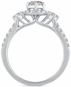 Macy's Diamond Halo Engagement Ring (7/8 Ct. T.w.) In 14k White Gold -rings shop 20120676 fpx