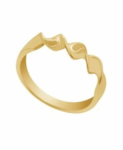 And Now This Gold Plated Wave Band Ring
