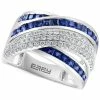 EFFY Collection ® Sapphire (1-5/8 Ct. T.w.) & Diamond (1/2 Ct. T.w.) Crossover Statement Ring In 14k White Gold