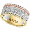 EFFY Collection ® Multirow Diamond Statement Ring (7/8 Ct. T.w.) In 14k Tricolor Gold