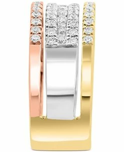 EFFY Collection ® Multirow Diamond Statement Ring (7/8 Ct. T.w.) In 14k Tricolor Gold 9 EFFY Collection ® Multirow Diamond Statement Ring (7/8 Ct. T.w.) In 14k Tricolor Gold -rings shop 20237598 fpx