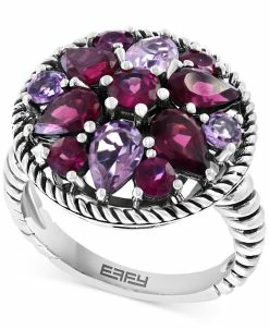 EFFY Collection ® Amethyst (1-5/8 Ct. T.w.) & Rhodolite (3-5/8 Ct. T.w.) Cluster Ring In Sterling Silver