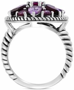 EFFY Collection ® Amethyst (1-5/8 Ct. T.w.) & Rhodolite (3-5/8 Ct. T.w.) Cluster Ring In Sterling Silver -rings shop 20324708 fpx
