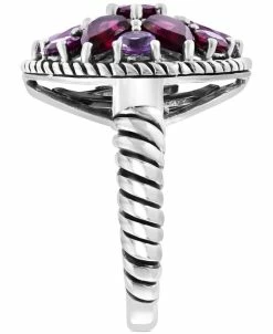 EFFY Collection ® Amethyst (1-5/8 Ct. T.w.) & Rhodolite (3-5/8 Ct. T.w.) Cluster Ring In Sterling Silver -rings shop 20324709 fpx