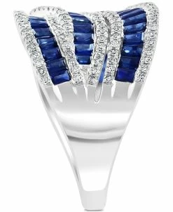 EFFY Collection ® Sapphire (3-1/3 Ct. T.w.) & Diamond (5/8 Ct. T.w.) Swirl Statement Ring In 14k White Gold 9 EFFY Collection ® Sapphire (3-1/3 Ct. T.w.) & Diamond (5/8 Ct. T.w.) Swirl Statement Ring In 14k White Gold -rings shop 20325799 fpx