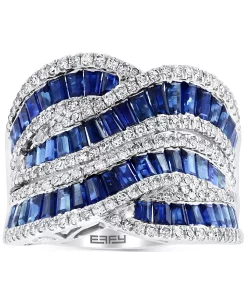 EFFY Collection ® Sapphire (3-1/3 Ct. T.w.) & Diamond (5/8 Ct. T.w.) Swirl Statement Ring In 14k White Gold 10 EFFY Collection ® Sapphire (3-1/3 Ct. T.w.) & Diamond (5/8 Ct. T.w.) Swirl Statement Ring In 14k White Gold -rings shop 20325800 fpx