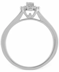 Macy's Diamond Halo Split Shank Engagement Ring (3/8 Ct. T.w.) In 14k White Gold 7 Macy's Diamond Halo Split Shank Engagement Ring (3/8 Ct. T.w.) In 14k White Gold -rings shop 20333154 fpx