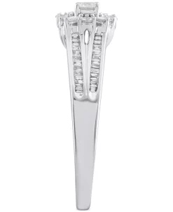 Macy's Diamond Halo Split Shank Engagement Ring (3/8 Ct. T.w.) In 14k White Gold 8 Macy's Diamond Halo Split Shank Engagement Ring (3/8 Ct. T.w.) In 14k White Gold -rings shop 20333155 fpx