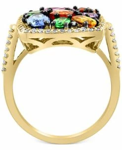 EFFY Collection ® Multi-Gemstone (3-1/10 Ct. T.w.) & Diamond (1/3 Ct. T.w.) Halo Cluster Ring In 14k Gold 8 EFFY Collection ® Multi-Gemstone (3-1/10 Ct. T.w.) & Diamond (1/3 Ct. T.w.) Halo Cluster Ring In 14k Gold -rings shop 20333905 fpx