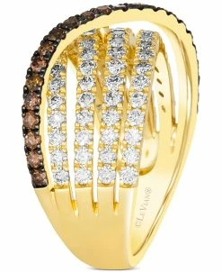 Le Vian Nude Diamond™ (1-1/5 Ct. T.w.) & Chocolate Diamond® (3/8 Ct. T.w.) Multirow Crossover Ring In 14k Gold 9 Le Vian Nude Diamond™ (1-1/5 Ct. T.w.) & Chocolate Diamond® (3/8 Ct. T.w.) Multirow Crossover Ring In 14k Gold -rings shop 20348986 fpx