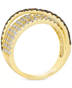 Le Vian Nude Diamond™ (1-1/5 Ct. T.w.) & Chocolate Diamond® (3/8 Ct. T.w.) Multirow Crossover Ring In 14k Gold 10 Le Vian Nude Diamond™ (1-1/5 Ct. T.w.) & Chocolate Diamond® (3/8 Ct. T.w.) Multirow Crossover Ring In 14k Gold -rings shop 20348987 fpx