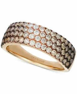 Le Vian Ombré Diamond (1-1/4 Ct. T.w.) & Nude Diamond (1/6 Ct. T.w.) Band In 14k Rose Gold