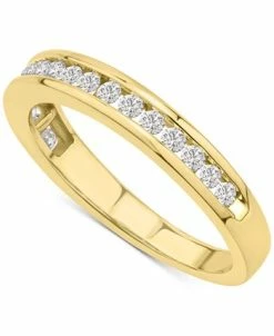 Macy's Diamond Halo Channel-Set Bridal Set (2 Ct. T.w.) In 14k Two-Tone Gold -rings shop 20353417 fpx