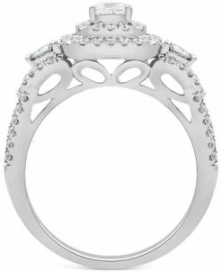 Macy's Diamond Princess & Round Multi-Halo Engagement Ring (1 Ct. T.w.) In 14k White Gold 7 Macy's Diamond Princess & Round Multi-Halo Engagement Ring (1 Ct. T.w.) In 14k White Gold -rings shop 20474853 fpx