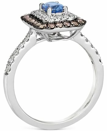 Le Vian Blueberry Sapphire (3/8 Ct. T.w.) & Diamond (5/8 Ct. T.w.) Halo Ring In 14k White Gold 3 Le Vian Blueberry Sapphire (3/8 Ct. T.w.) & Diamond (5/8 Ct. T.w.) Halo Ring In 14k White Gold - Image 3