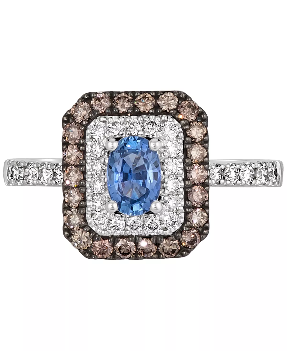 Le Vian Blueberry Sapphire (3/8 Ct. T.w.) & Diamond (5/8 Ct. T.w.) Halo Ring In 14k White Gold 5 Le Vian Blueberry Sapphire (3/8 Ct. T.w.) & Diamond (5/8 Ct. T.w.) Halo Ring In 14k White Gold - Image 5