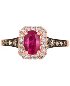 Le Vian Passion Ruby (3/4 Ct. T.w.) & Diamond (1/2 Ct. T.w.) Halo Ring In 14k Rose Gold 10 Le Vian Passion Ruby (3/4 Ct. T.w.) & Diamond (1/2 Ct. T.w.) Halo Ring In 14k Rose Gold -rings shop 20492294 fpx