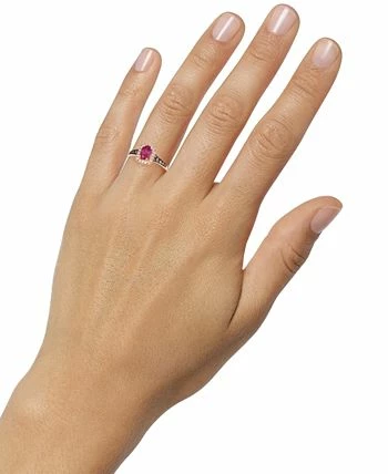 Le Vian Passion Ruby (3/4 Ct. T.w.) & Diamond (1/2 Ct. T.w.) Halo Ring In 14k Rose Gold 2 Le Vian Passion Ruby (3/4 Ct. T.w.) & Diamond (1/2 Ct. T.w.) Halo Ring In 14k Rose Gold - Image 2