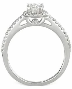 Macy's Diamond Halo Engagement Ring (3/4 Ct. T.w.) In 14k White Gold 7 Macy's Diamond Halo Engagement Ring (3/4 Ct. T.w.) In 14k White Gold -rings shop 20522595 fpx