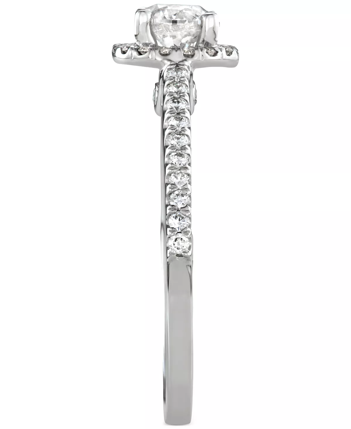 Macy's Diamond Halo Engagement Ring (3/4 Ct. T.w.) In 14k White Gold 4 Macy's Diamond Halo Engagement Ring (3/4 Ct. T.w.) In 14k White Gold - Image 4